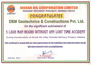 Appreciation certificate from IOCL, SOJ Project, paradip.jpg